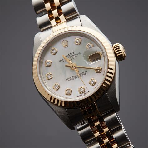 women's used pre-owned rolex datejust 69173 steel watch|rolex ladies datejust 69173 price.